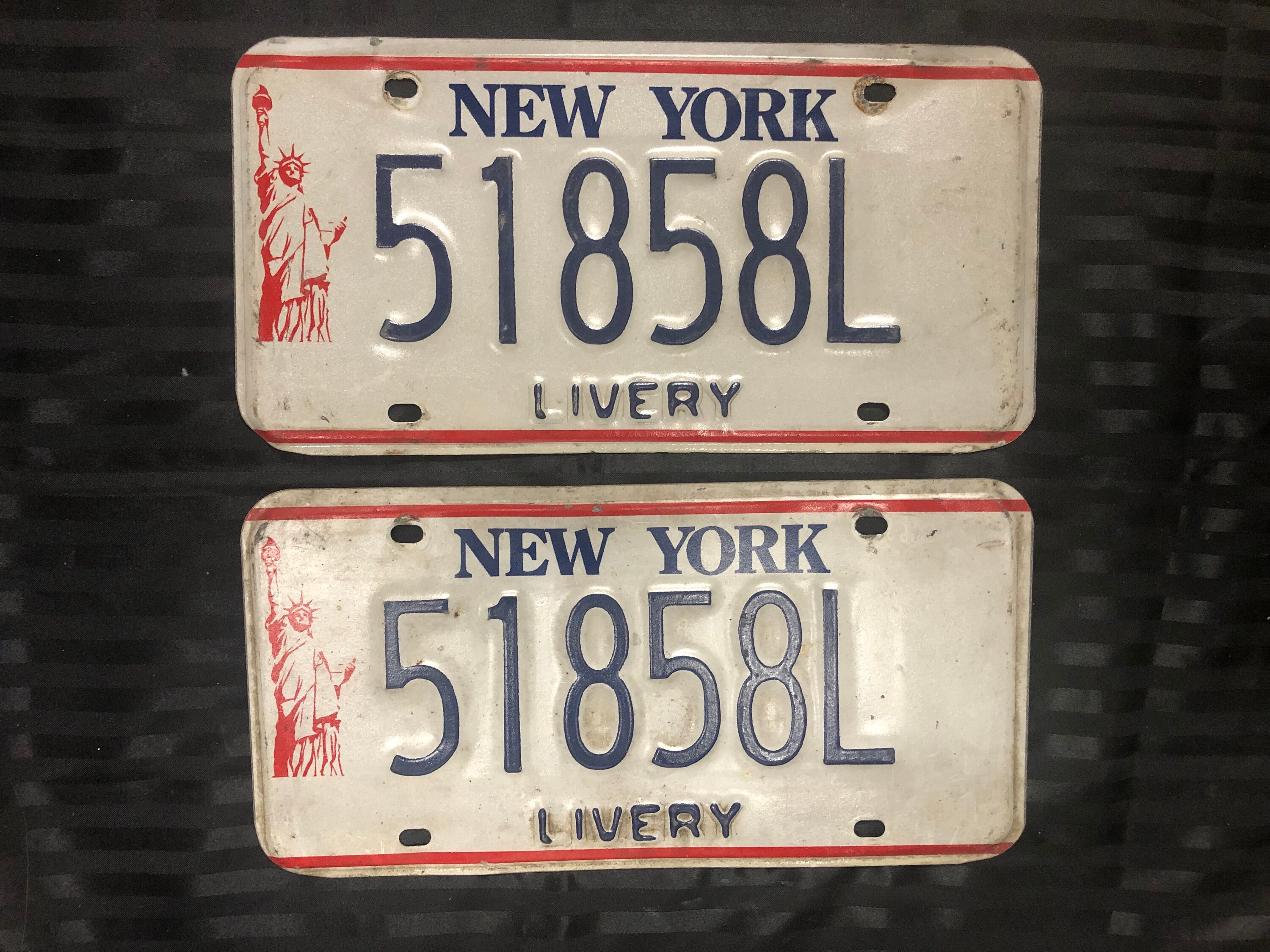 New York Liberty LIVERY License Plate Pair 51858L Etsy