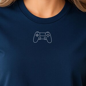 Minimalist Console Gamer Gamer Shirt Controller Line Art Gaming Tee, Unisex Cotton Tee, Modern Gaming Fashion, Console and PC Gamer Gift image 2