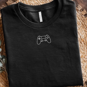 Minimalist Console Gamer Gamer Shirt Controller Line Art Gaming Tee, Unisex Cotton Tee, Modern Gaming Fashion, Console and PC Gamer Gift image 3
