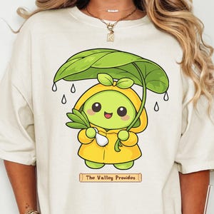 Cute Green Junimo Shirt Stardew Valley Inspired Gamer Shirt The Valley Provides Video Games Tee Retro Gaming Graphic Gamer Gifts Ideas