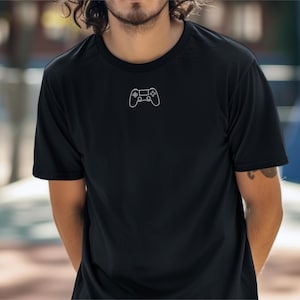 Minimalist Console Gamer Gamer Shirt Controller Line Art Gaming Tee, Unisex Cotton Tee, Modern Gaming Fashion, Console and PC Gamer Gift image 5