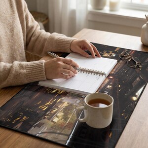 Arc Raiders Desk Mat Dystopian Bar Sci Fi Gaming Mousepad Futuristic Lounge Aesthetic PC Gaming Setup Large Mouse Pad image 2