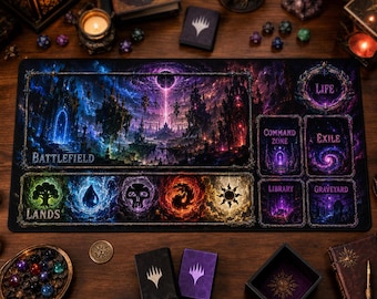 MTG Spielmatte Magic: The Gathering TCG Matte 40,6 x 81,3 cm (16 x 32 Zoll) Geschenk für Gamer, Commander-Spieler, Schreibtischmatte