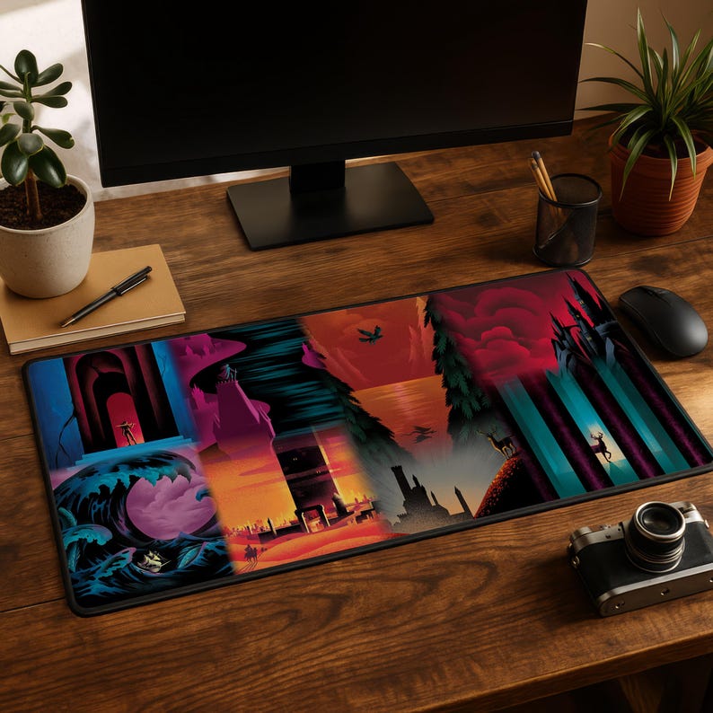 Throne Of Glass Desk Mat TOG Art Mousepad XXL Kingdom Of Ash Dark Academia Fantasy Art Gamer Desk Decor Booktok Gifts Valentines Day Gift image 4