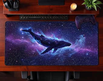Majestatyczna kosmiczna wielorybowa mgławica kosmiczna podkładka na biurko Galaxy Office Workspace prezent marzycielskie rozgwieżdżone niebo duża podkładka pod mysz do gier prezent na Dzień Matki