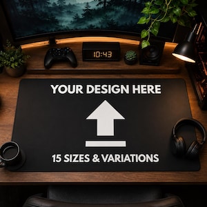 Custom Desk Mat Personalized Mousepad Large Gaming TCG Playmat 15 Sizes and Variations