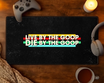 Limited Arc Raiders Gaming Desk Mat Live By The Goop Die By The Goop Funny Gamer Mousepad XXL Vintage Gamer Desk Decor Christmas Gamer Gift
