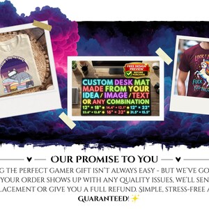 Custom Desk Mat, Personalized Mouse Pad, Gamer Cat, Gaming Cat, Introvert Gamer Gift, Funny Unicorn, Custom Image Text Design

Custom Desk