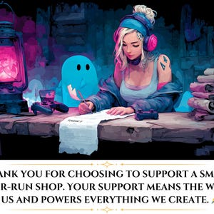 Blonde Gamer Girl, Neon Gaming Setup, Cute Ghost, Headphones, Desk Scene, Indie Creator, Lo-Fi Aesthetic, Digital Art, Fantasy Pink