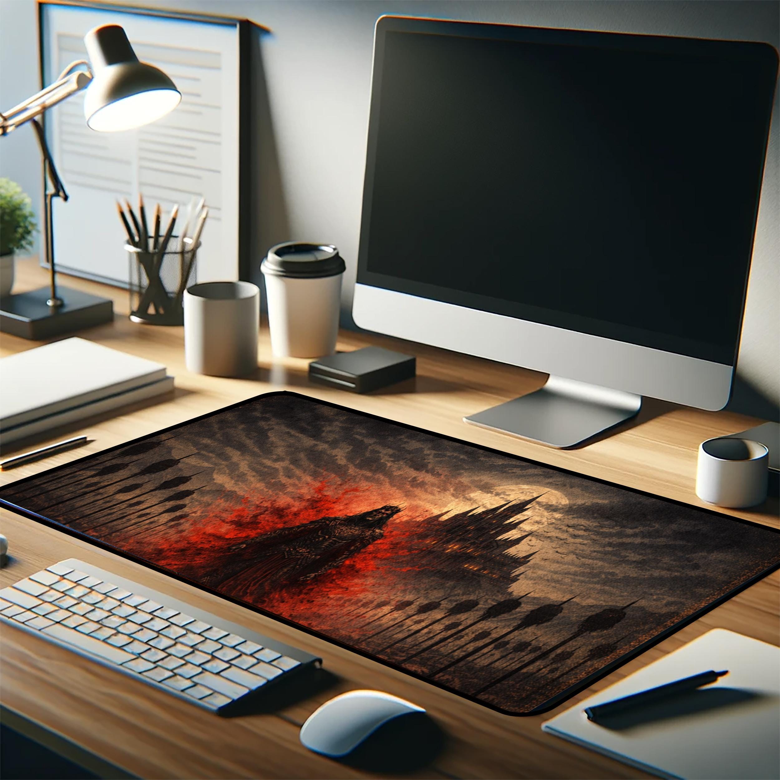 Dracula Castle Desk Mat: Gothic Vampire Horror Gaming Mousepad