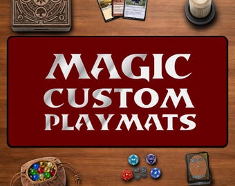 Anpassad MTG-spelmatta Magic The Gathering stor TCG-matta Commander Zones-kortspelsmatta personlig bordsspelspresent till MTG-spelare