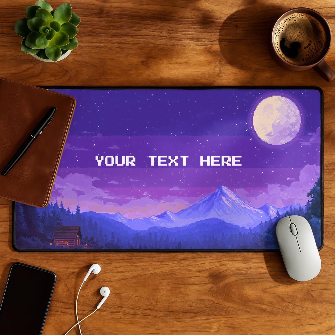 Personalized Stardew Valley Desk Mat Moon Mountain Custom Mouse Pad ...