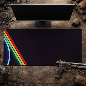 Podkładka pod mysz ARC Raiders Gaming XXL Sci Fi Gamer Desk Mat Extended Large Keyboard Mat Retro Neon Arc Minimal Gamer Gaming Setup Prezenty dla graczy