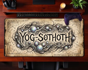 Yog-Sothoth Cosmic Horror Desk Mat Eldritch Eye Orb Podkładka pod mysz Okultystyczne miejsce do gier Prezent Rozszerzona podkładka pod mysz