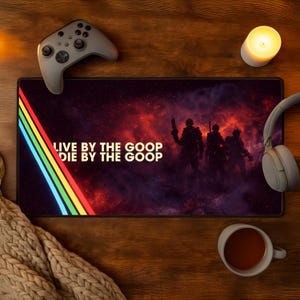Limited Arc Raiders Gaming Desk Mat Live By The Goop Die By The Goop Funny Gamer Mousepad XXL Vintage Gamer Decor Valentines Day Gamer Gift