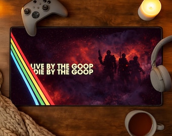 Limited Arc Raiders Gaming Desk Mat Live By The Goop Die By The Goop Funny Gamer Mousepad XXL Vintage Gamer Decor Valentines Day Gamer Gift
