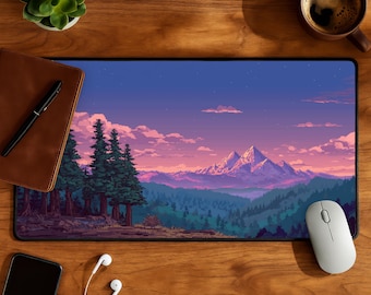 Pixel Gaming Mauspad Stardew Valley Gaming Mousepad XXL Twilight Forest Aussichtsplatte Gamer Zimmer Dekor Videospiele Weihnachten Gamer Geschenk