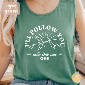 Into The Sun Comfort Colors® Tank Top, Army Fandom Tee, Vintage Lyric Graphic Shirt, Kpop Concert outfit