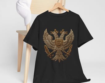 Double-Headed Eagle Crest Aquila Aguila Imperial Emblem warhammer 40k 40,000  T-Shirt | Heraldic Coat of Arms Tee
