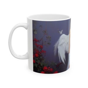 Angel Girl Illustration mug | Ceramic Mug coffee tea cherub christmas cool gift image 4