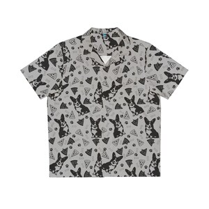 corgi dress shirt Cute corgi-Men's Golf Hawaiian Shirts Button Down Shirt