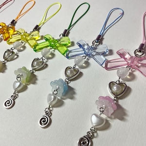 Ribbon Keychain Charm for Bag, Phone y2k coquette kawaii