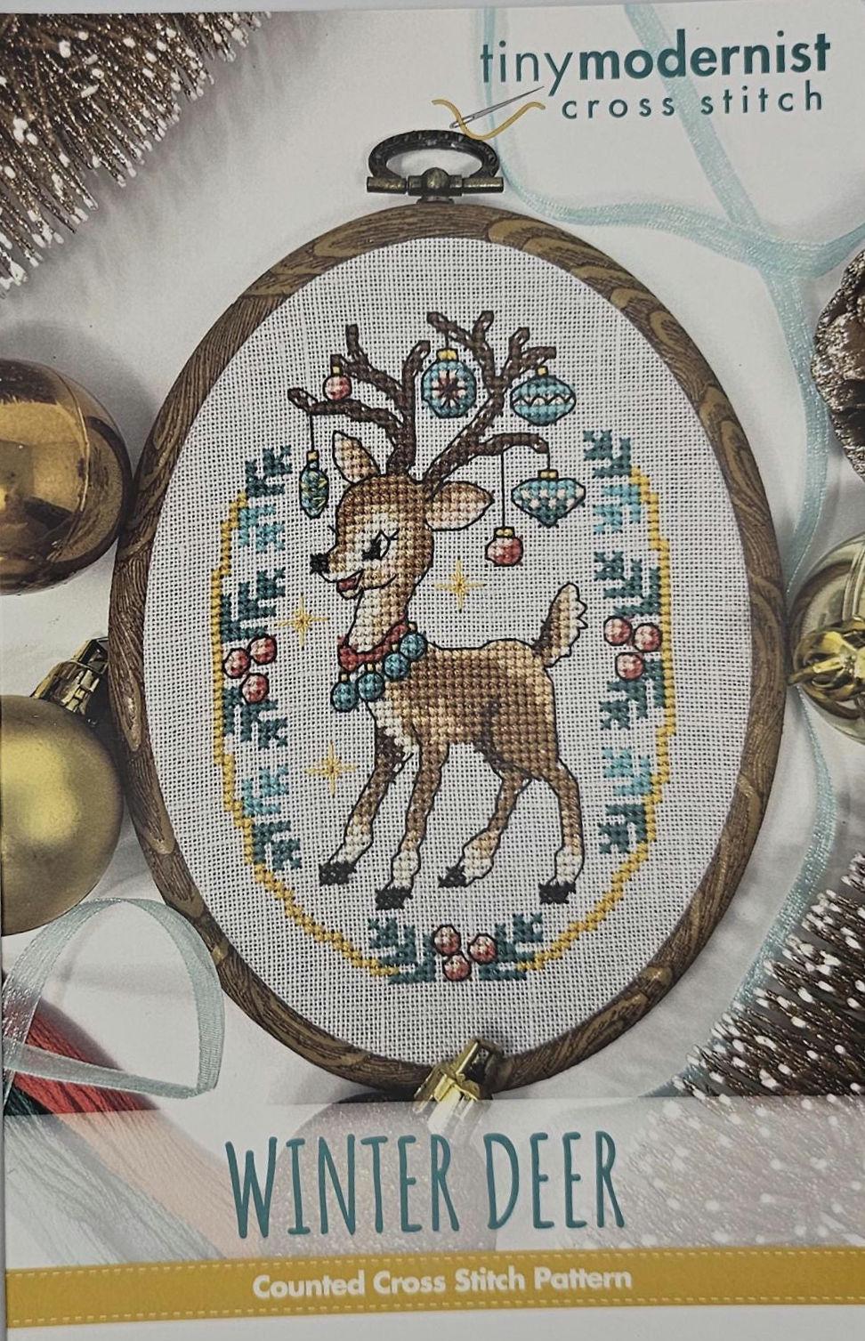 Winter Deer Cross Stitch Pattern - Etsy