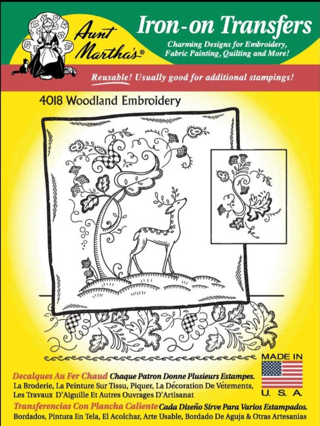 Woodland Embroidery Iron on Transfer Aunt Marthas Embroidery Pattern - Etsy