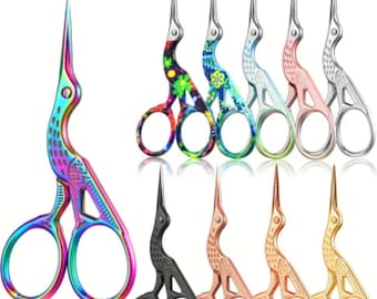Embroidery Scissors: Stainless Steel Stork