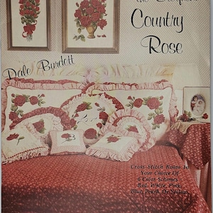 The Elegant Country Rose Cross Stitch Pattern  Vintage Cross Stitch Dale Burdett