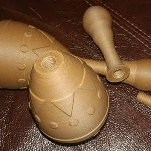 3D Printable Embossed Pattern Maraca 3D printing model file STL maracas printed digital musical instrument