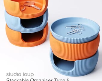 Stackable Organiser Type 5 – Style 1 | 3D Printed Modern Desk Organizer
