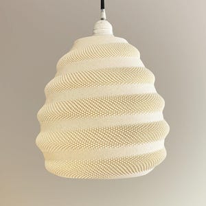 Toro Pendant Lamp | 3D Printed RippleMesh Lampshade | Modern Hanging Light | Unique Home Interior Decor | Fits E26 E27 Socket