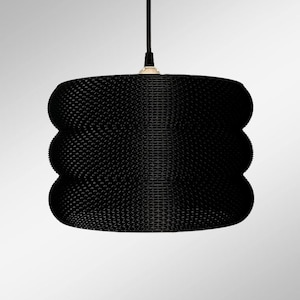 Mara Lampshade | 3D Printed RippleMesh Lampshade | Modern Pendant Light | Intricate Textured Lamp Shade | Fits E26 E27 Socket