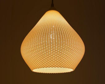 Aero Pendant Lamp | Modern RippleMesh Pendant Lampshade | Minimalist 3D Printed Lighting
