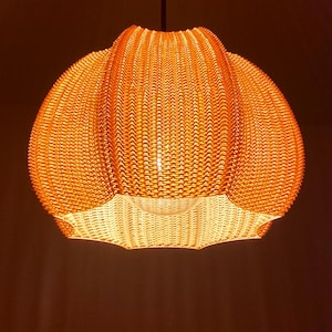 Marisa Pendant Lamp | 3D Printed RippleMesh Lampshade | Modern Hanging Light | Home Interior Decor | Fits E26 E27 Socket