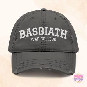 Fourth Wing Inspired Basgiath War College Embroidered Distressed Dad Hat - Fly or Die Custom Caps - Romantasy Reader Bookish Gift