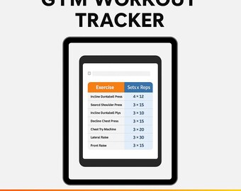 RobosPrints Gym Workout Tracker – Digital Printable