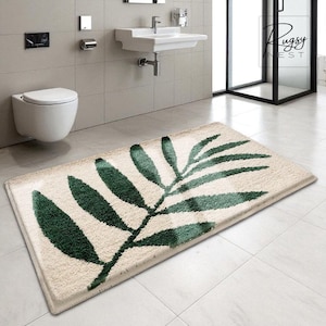 Fluffy Microfiber Bath Mat – Non Slip Bathroom Rug, Absorbent Shower Carpet, Retro & Bohemian Decor, Soft Rectangular Doormat