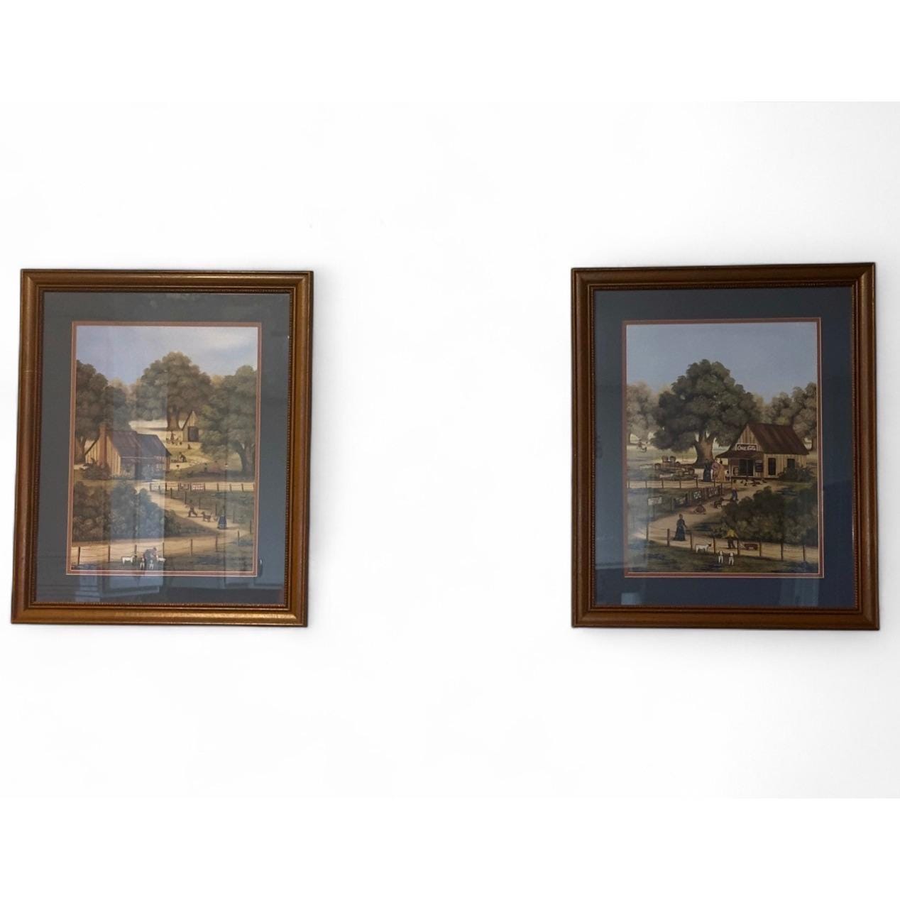 B Cummings 1985 Farmhouse Folk Art Print Limited Edition 1/2000