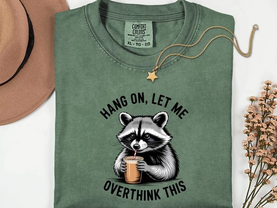 Comfort Colors Overthinking Shirt: Funny Adult Humor Tee,INS8