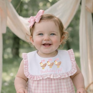 pink chicken birthday dress Girls' Dresses Round ruffled neck Chicken Birthday Outfits - Etsy