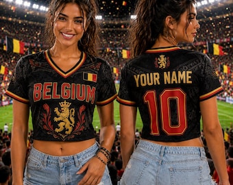 Personalized Belgium Soccer Jersey, Custom Belgium Soccer Jersey Shirt, Matching Belgium Football Fan Tee, Support Football Team