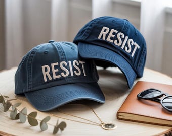 Resist Embroidered Hat, Political Baseball Cap, Feminist Gift