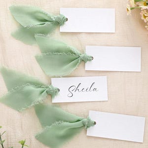 Wedding Place Cards with Hand-Tied Ribbon(50 Cards)