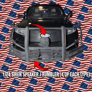 1/24 Diecast Fire/EMS/Police Siren Speaker & Rumbler Pack ( 4 of each type)