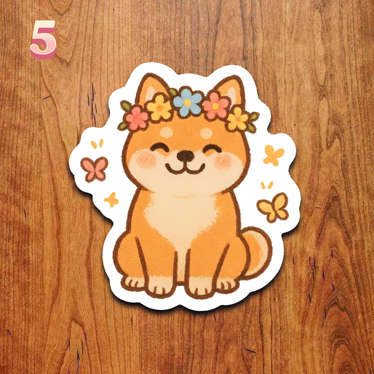 Kawaii Shiba Inu Vinyl Sticker Pack – Waterproof Dog Decals - Etsy