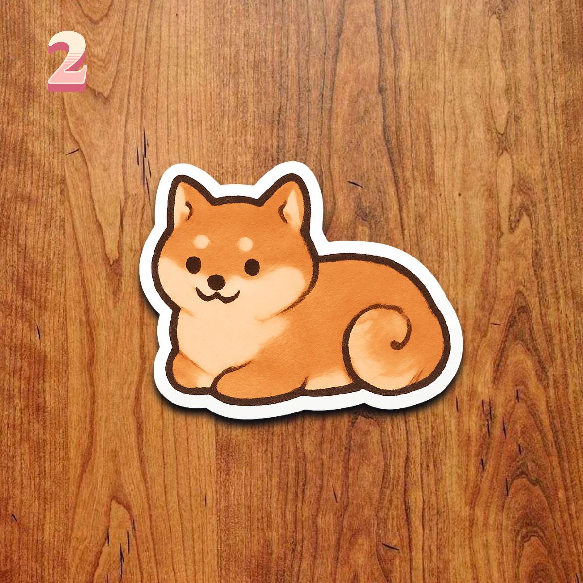 Kawaii Shiba Inu Vinyl Sticker Pack – Waterproof Dog Decals - Etsy