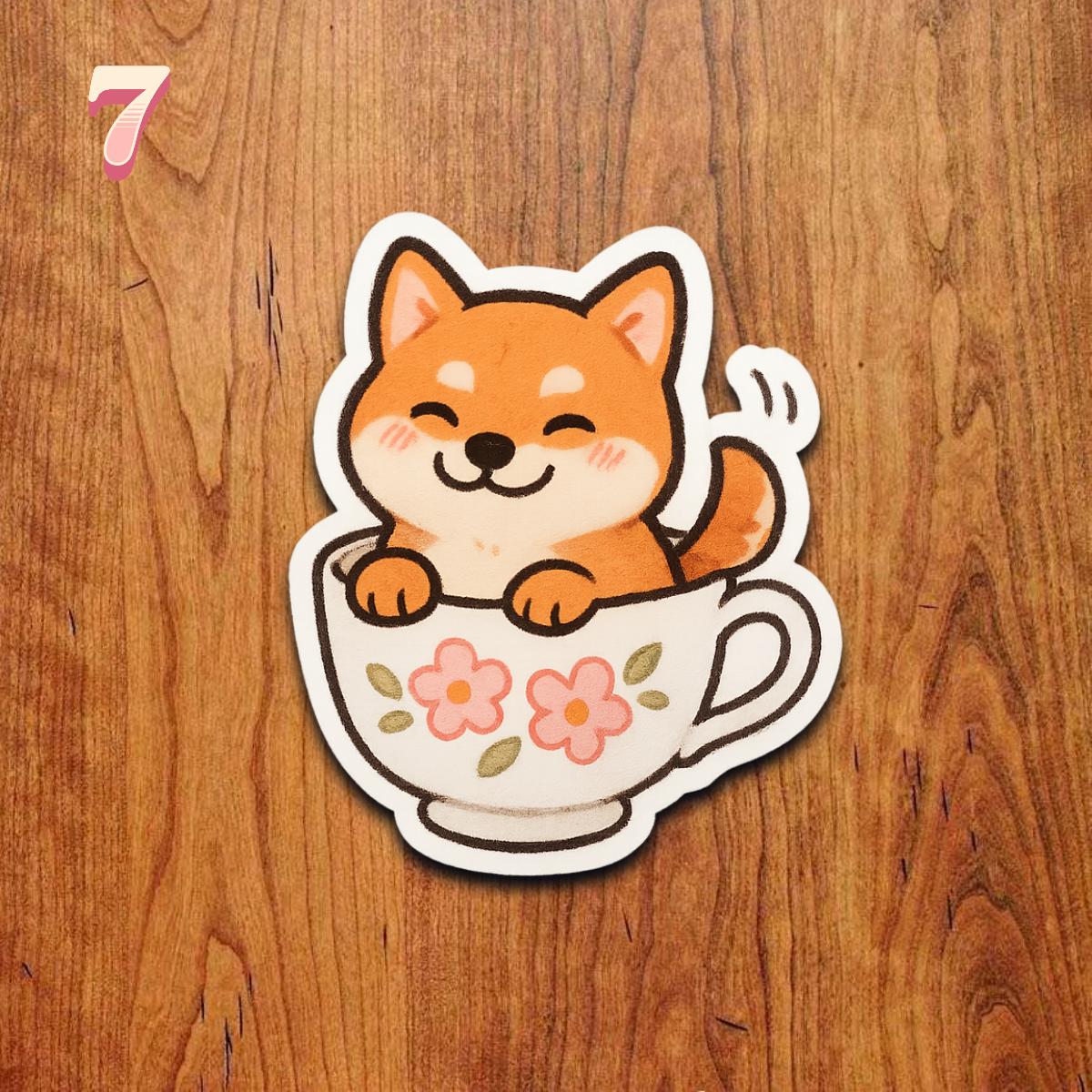 Kawaii Shiba Inu Vinyl Sticker Pack – Waterproof Dog Decals - Etsy