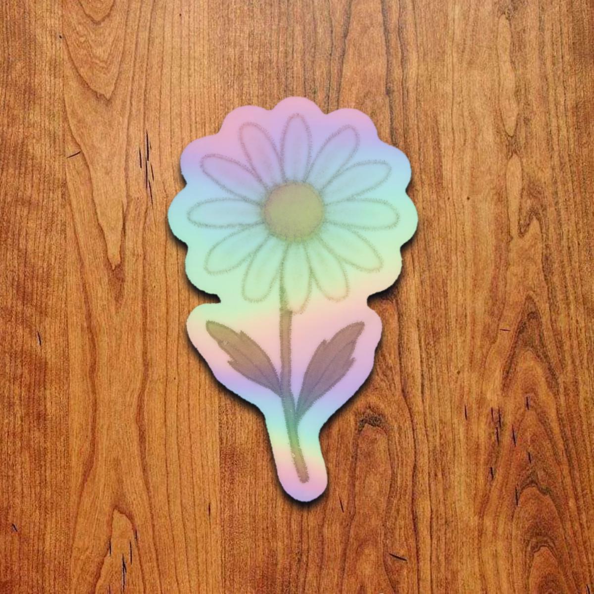 Daisy Flower Vinyl Sticker: Waterproof Floral Decal for Laptop, Water ...